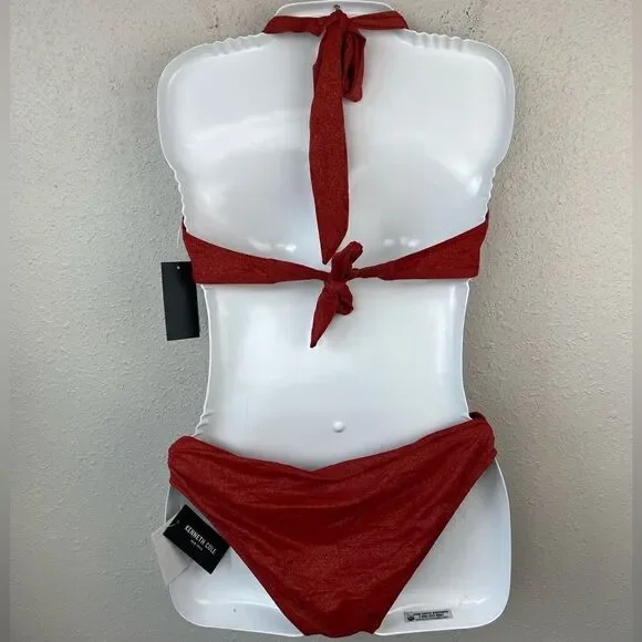 NWT Kenneth Cole New York Bikini Top and Matching Bottoms Sizes S, L, or XL